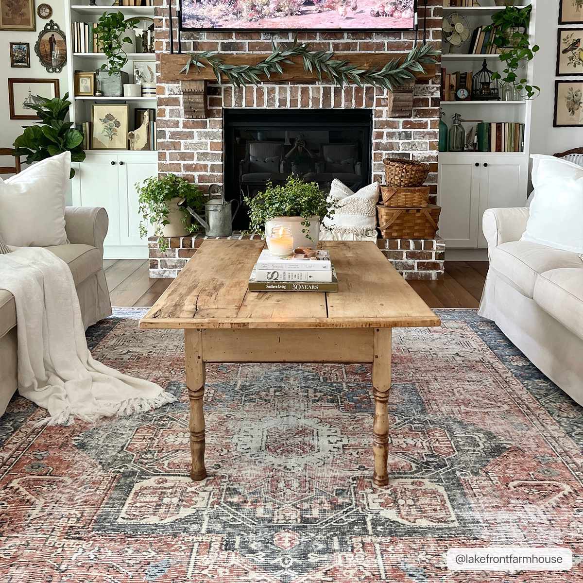 Rosman Distressed Washable Area Rug - Image 2