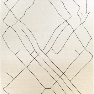 Alaca Arsenal Cream Hand Tufted Wool Area Rug