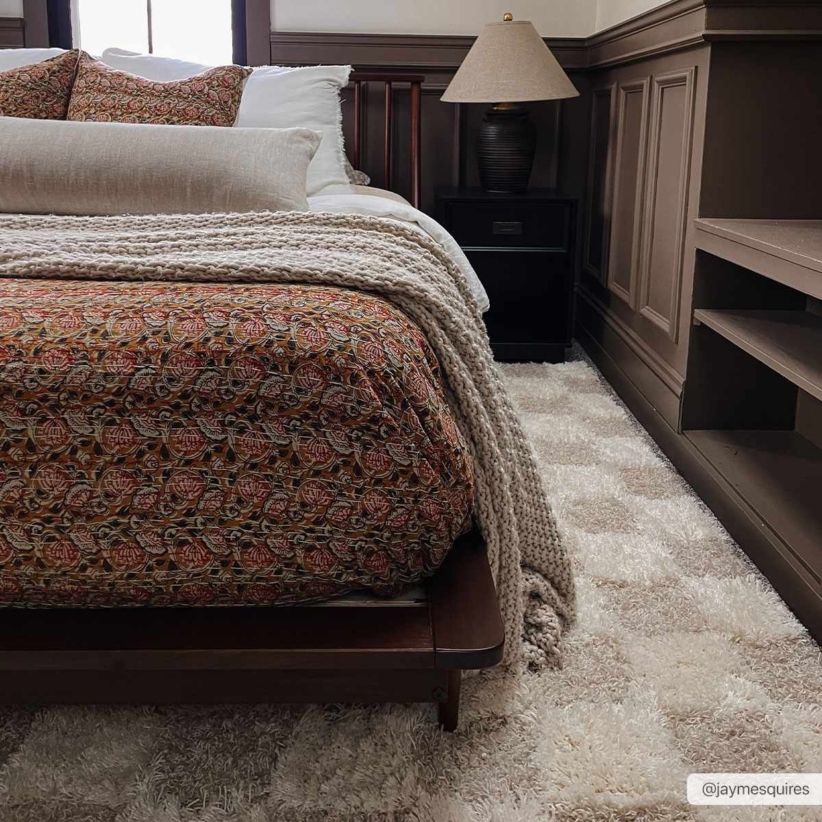 Atira Light Brown Checkered Area Rug - Image 17