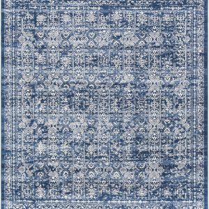 Michie Dark Blue Area Rug