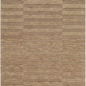 Idaho Broken-Striped Brown Area Rug