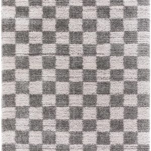 Belita Charcoal Luxe Shag Area Rug