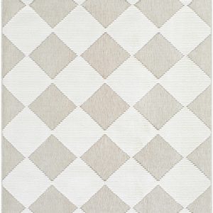 Bosley Beige Washable Area Rug
