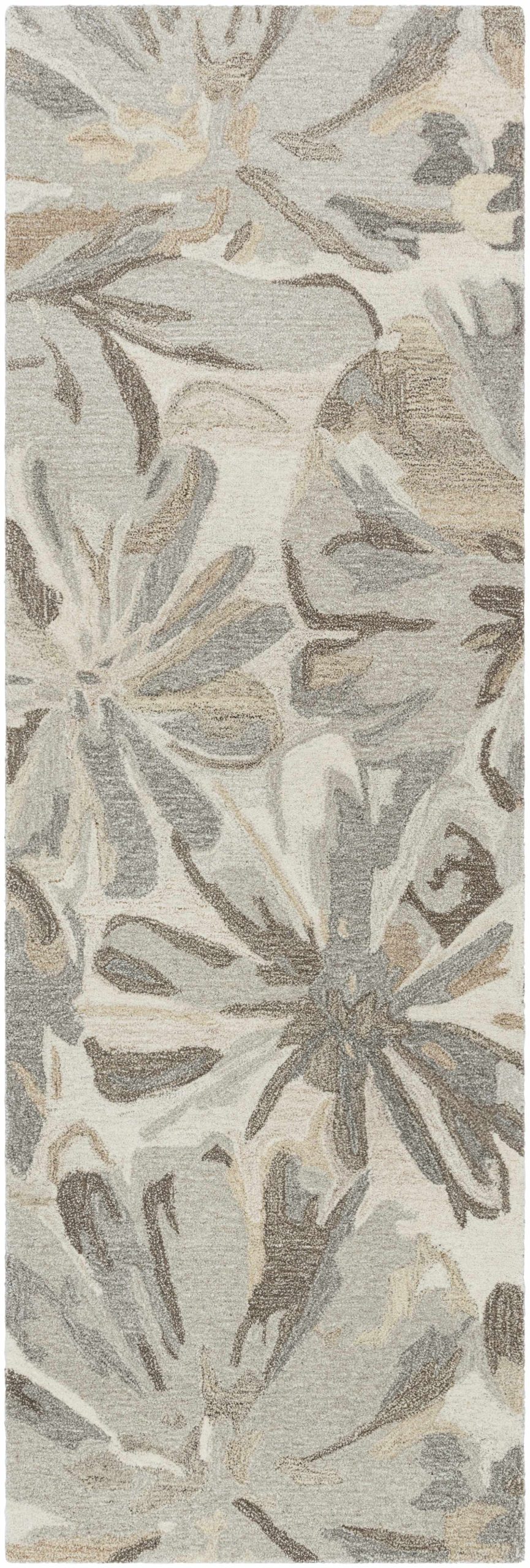 Ilfeld Athena Beige Floral Wool Rug - Image 3