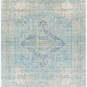 Byers Handmade Cotton-blend Aqua Rug