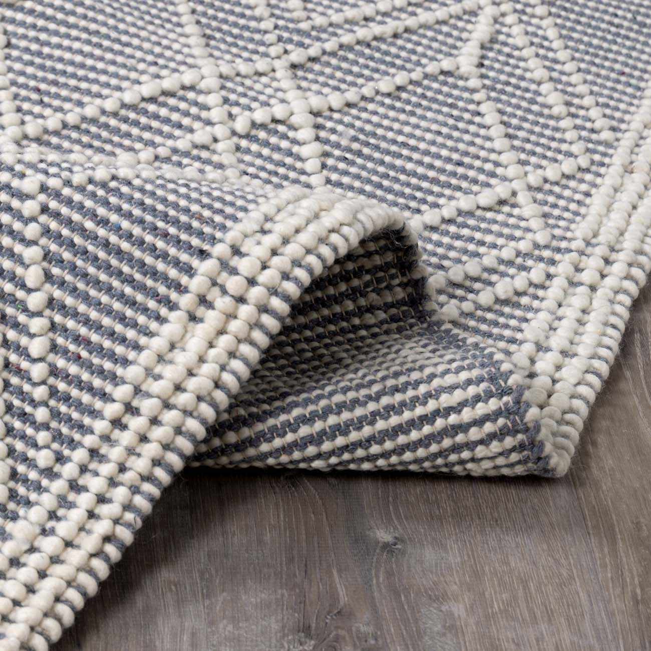 Ramsbury Denim Blue Wool Rug - Image 7