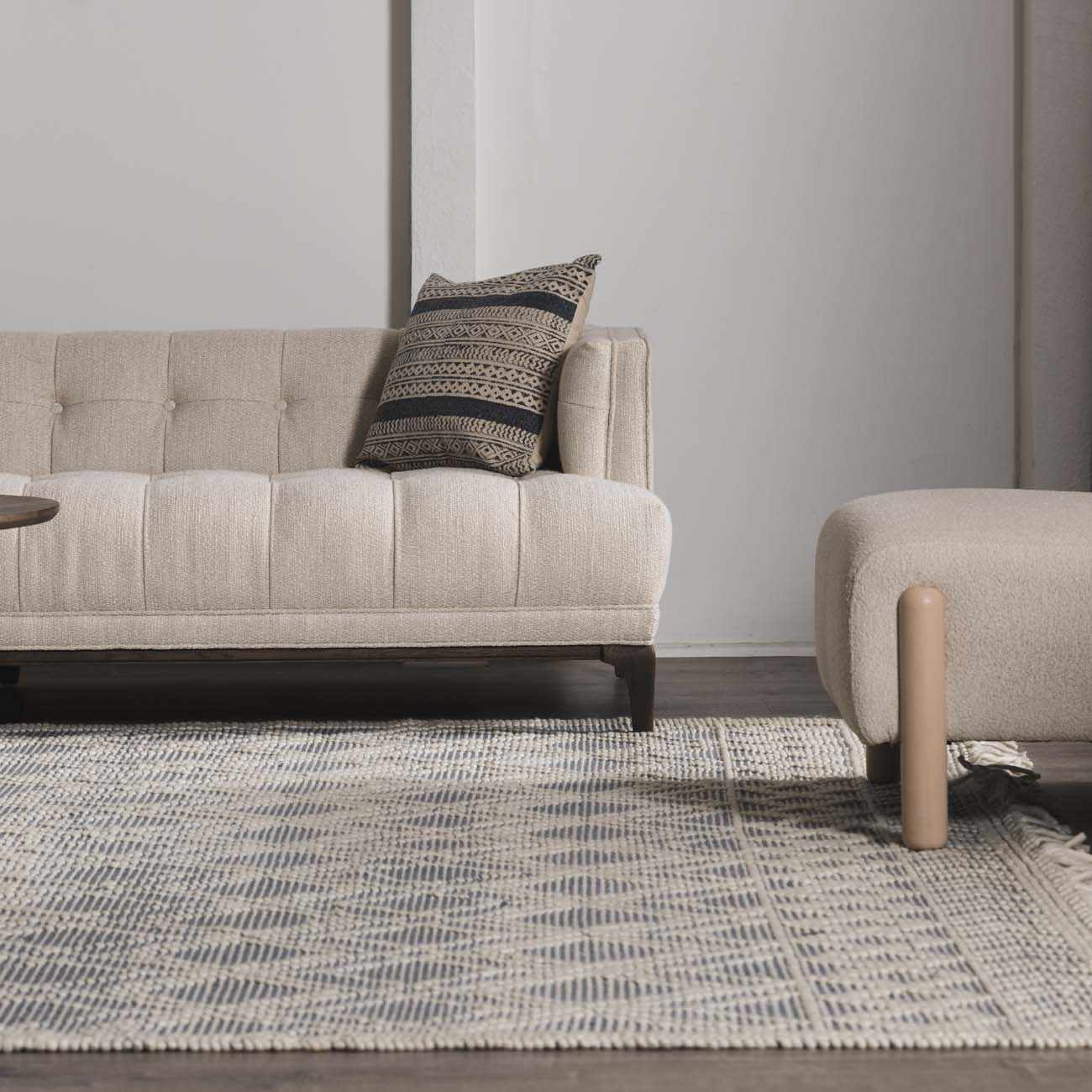 Ramsbury Denim Blue Wool Rug - Image 5