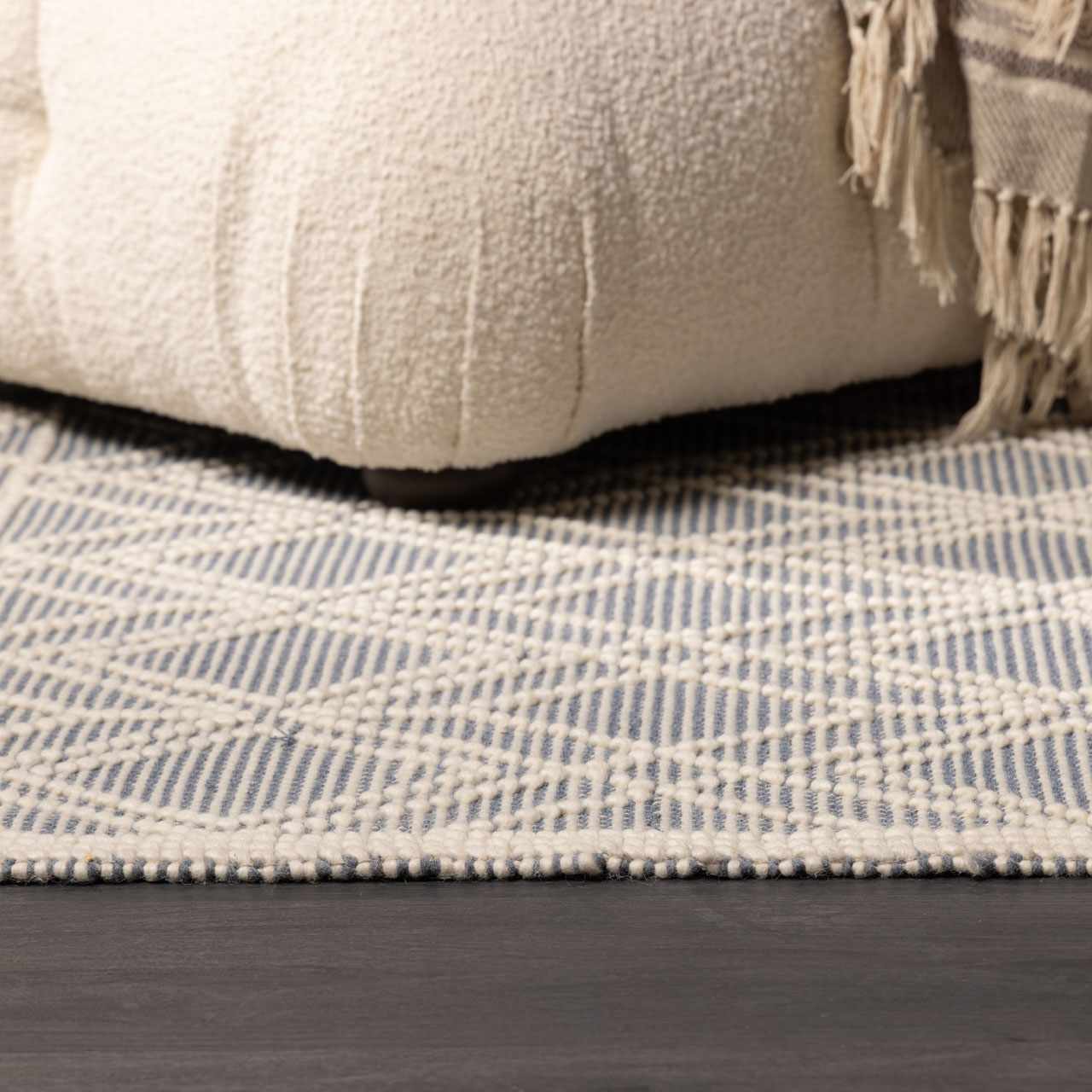 Ramsbury Denim Blue Wool Rug - Image 15