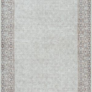 Rainier Cottage Border Beige Washable Rug | Our PNW Home X Livabliss