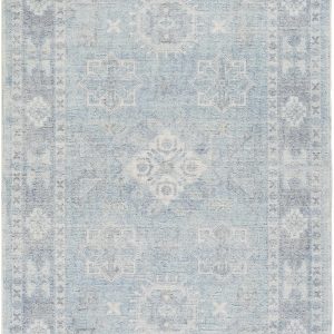 Calderbank Sky Blue Wool-Blend Area Rug