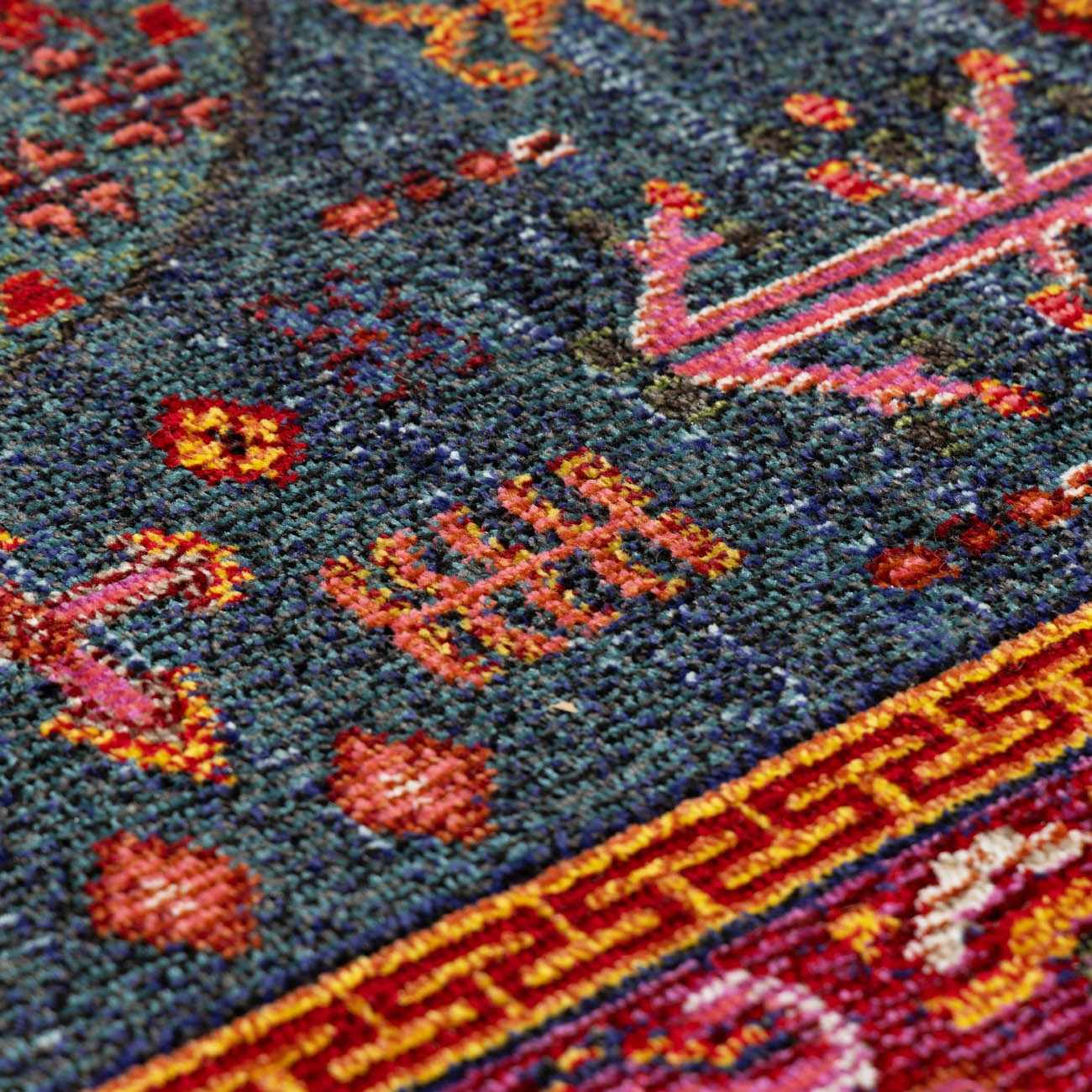 Cleveland Colorful Traditional Area Rug - Teal. Aqua. Navy - Image 12