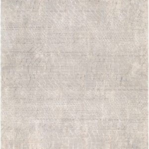 Kike Cream Abstract Machine Woven Polyester Area Rug