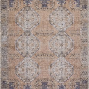 Carrabelle Peach Washable Area Rug - Clearance