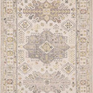 Chaela Ivory & Lavender Area Rug