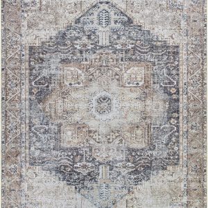 Beige Rosman Washable Area Rug - Clearance