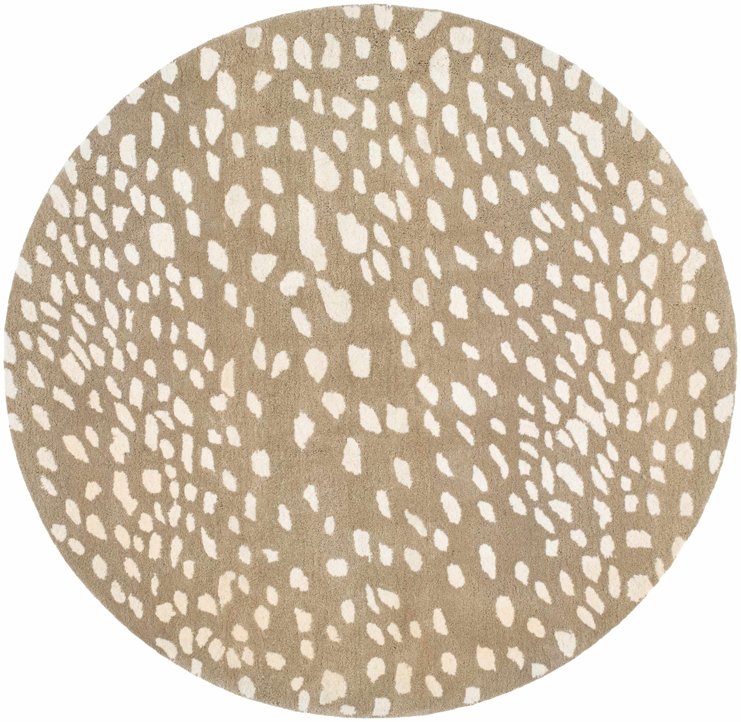 Athena Brown Giraffe Print Wool Rug - Image 5