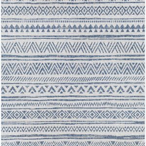 Novato Navy All Over Pattern Performance Outdoor Rug