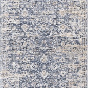 Talihina Denim Damask Area Rug