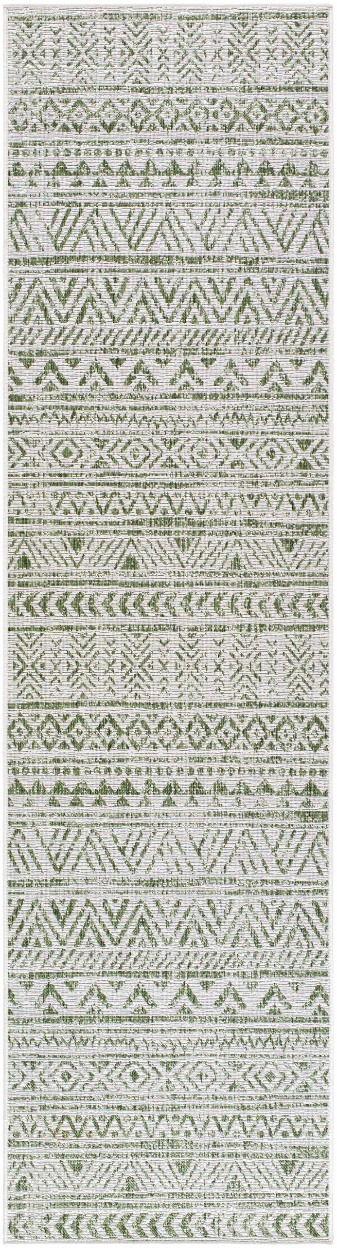 Novato Olive All Over Pattern Performance Outdoor Rug - Image 4