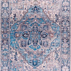 Neyland Iris Blue Area Rug 2362