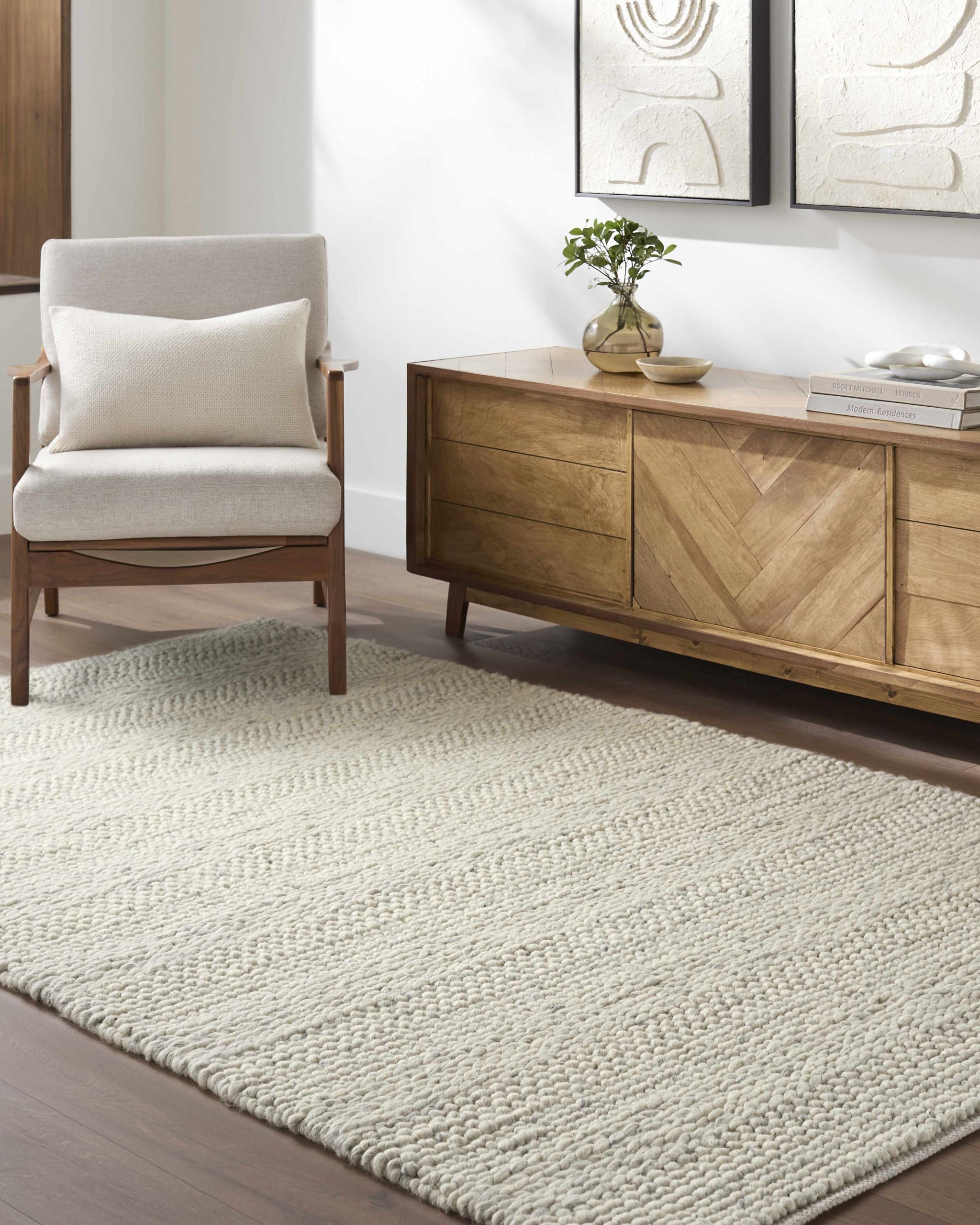Hanlontown Premium Hand Woven Wool Area Rug - Image 5