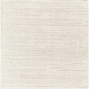 Ibarra Textured Ivory High/Low Pile Rug with Tassels