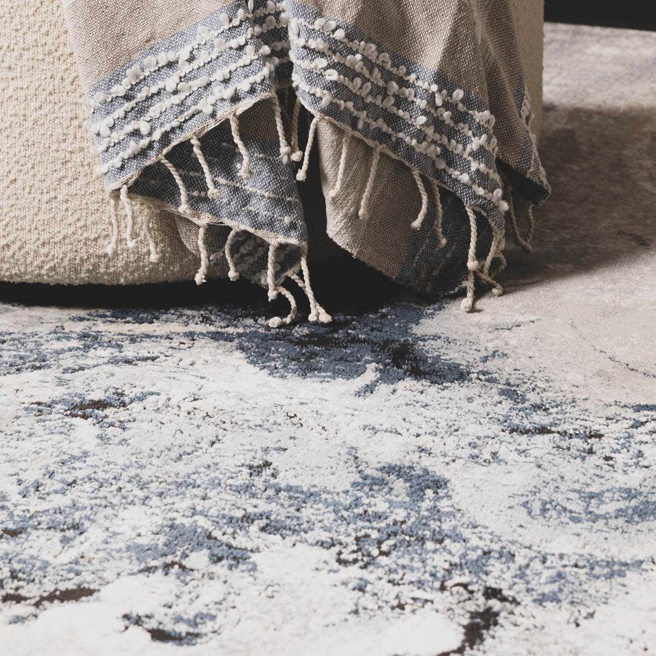 Kirkland Dark Blue Marble Rug - Image 9