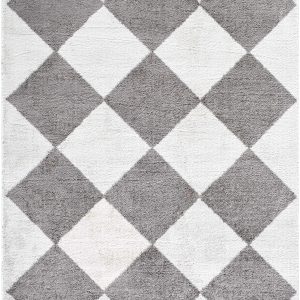 Arilla Diamond Checkered Washable Area Rug