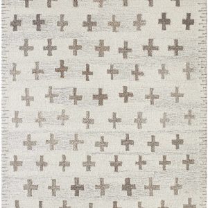 Lotta Ivory Modern Wool Area Rug