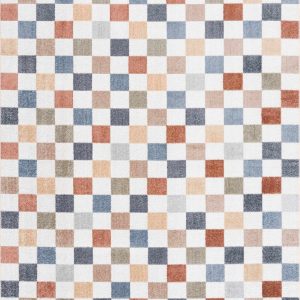 Alie Colorful Checkered Washable Rug