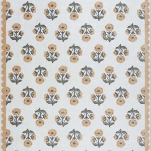Linnet Beige Floral Washable Area Rug