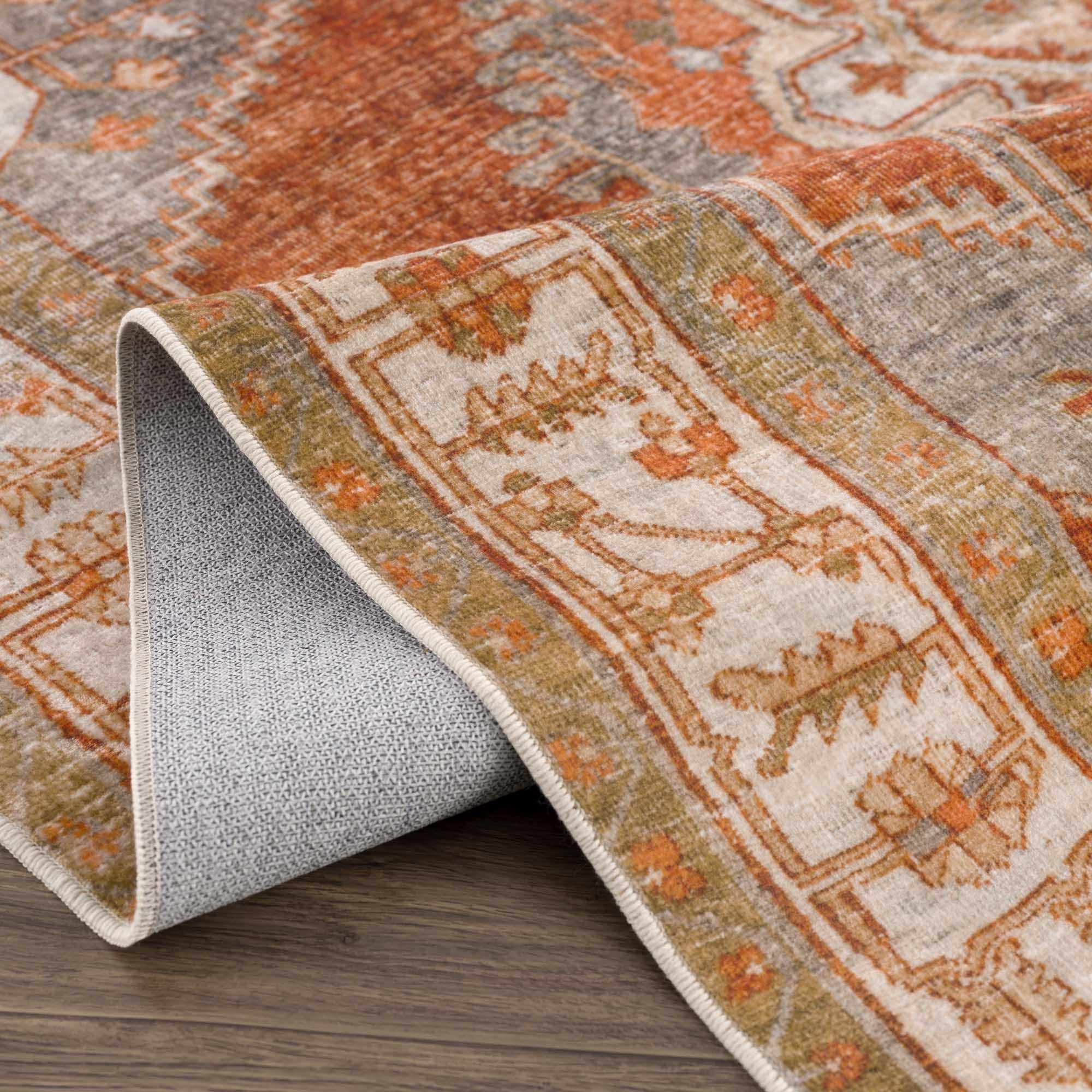 Kullar Orange Washable Area Rug - Image 8