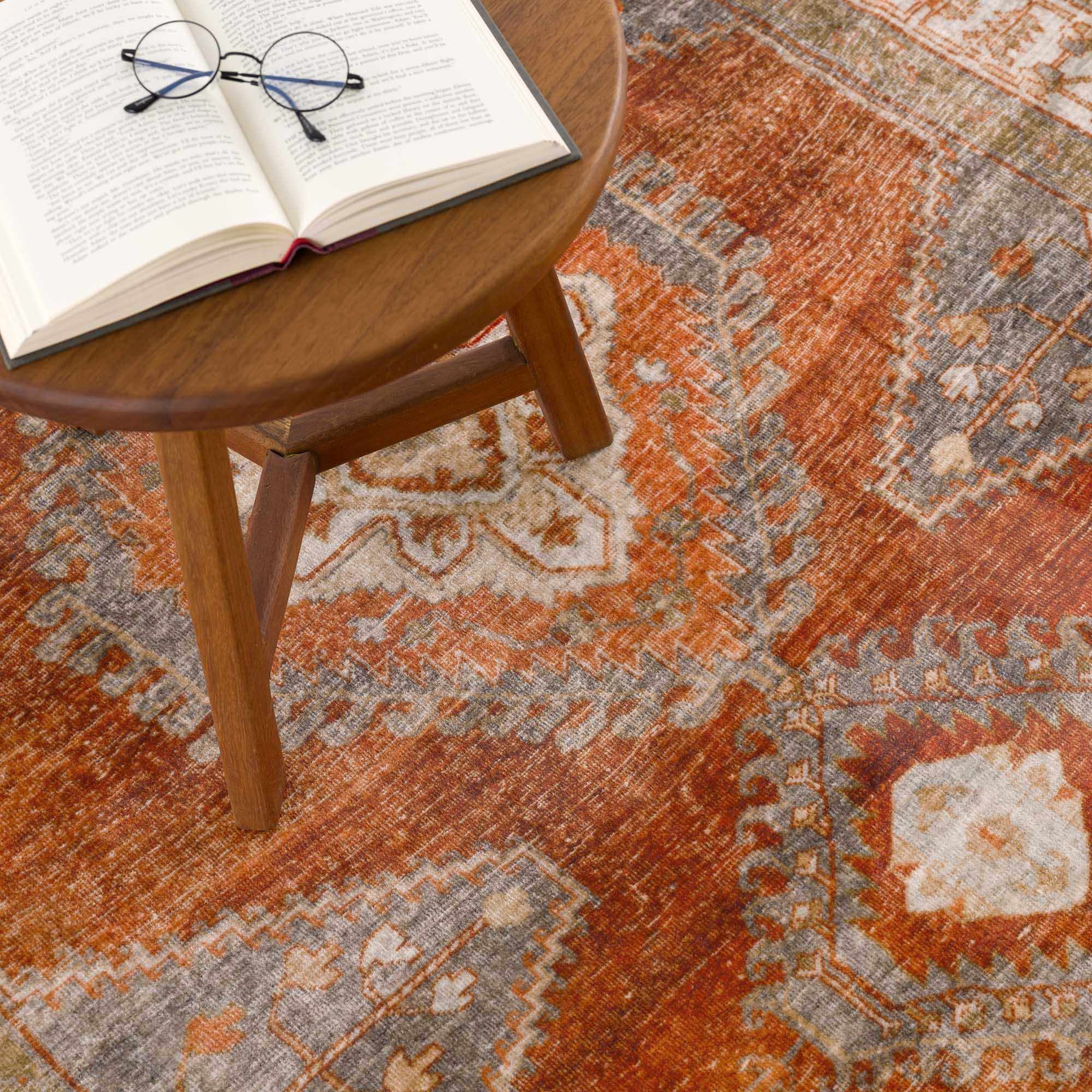 Kullar Orange Washable Area Rug - Image 11