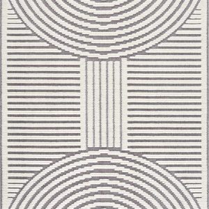 Deron Gray Rainbow Washable Rug