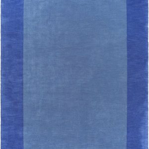 Macedon Blue Bordered Wool Rug