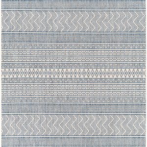 Madras Light Blue Green All Over Performance Outdoor Area Rug
