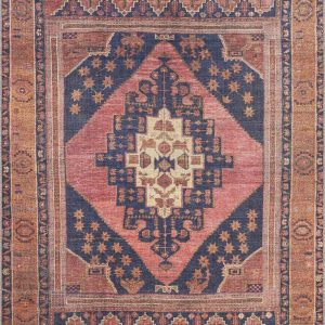Malamote Vintage Flat Pile Washable Rug