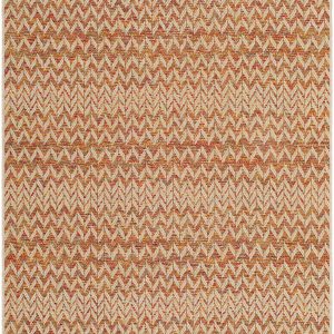 Alazne Burnt Orange Outdoor Area Rug