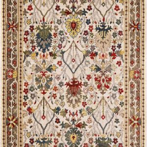 Neola White/Brown Oushak Rug