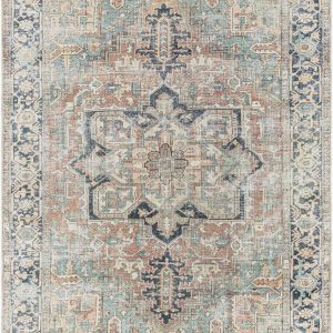 Green Nisa Tumble Dry Washable Rug