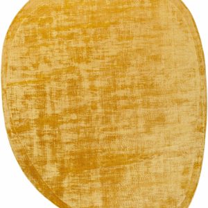 Anjang Modern Faux Silk Rug in Yellow