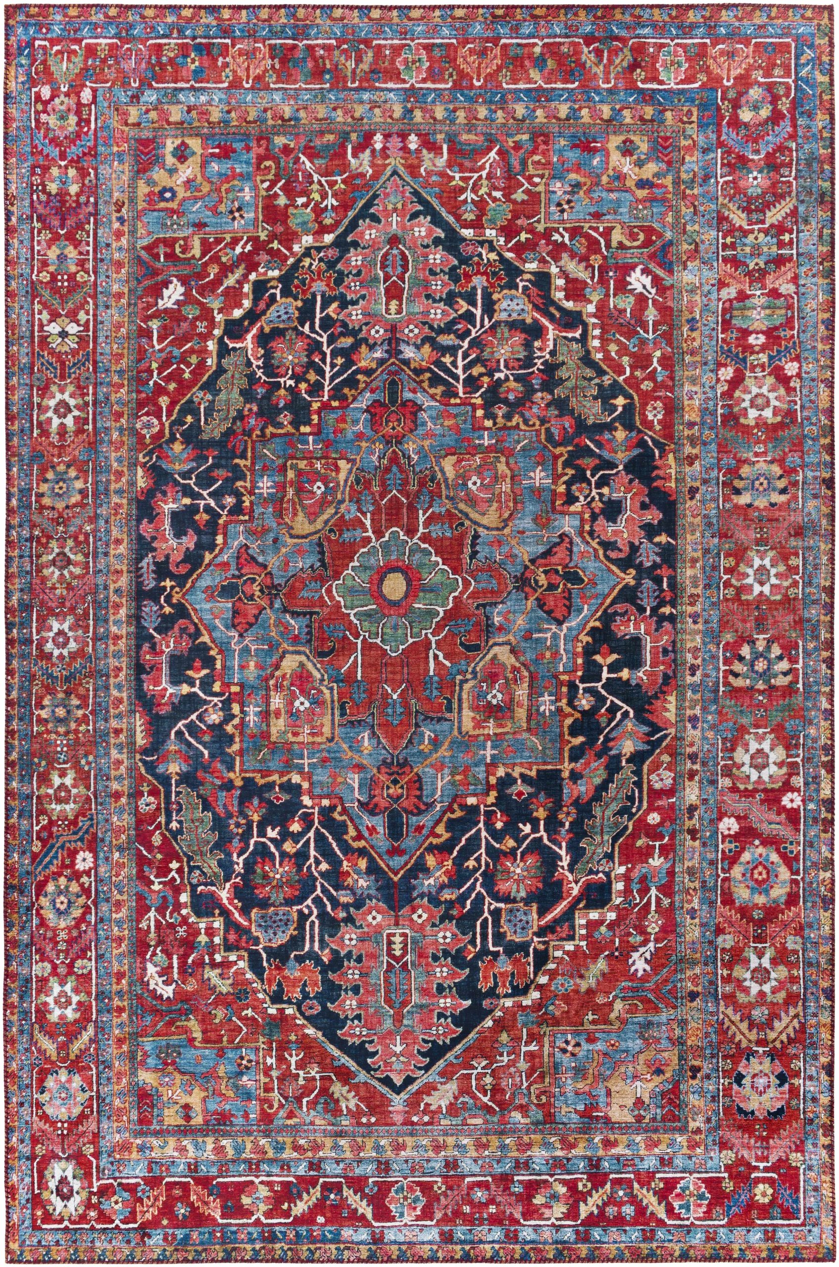Pauline Red Medallion Performance Rug - Image 9