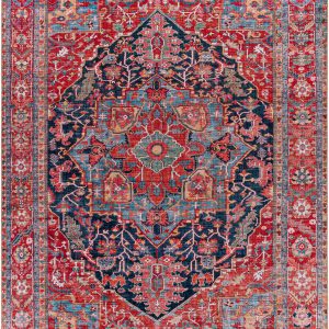 Pauline Red Medallion Performance Rug