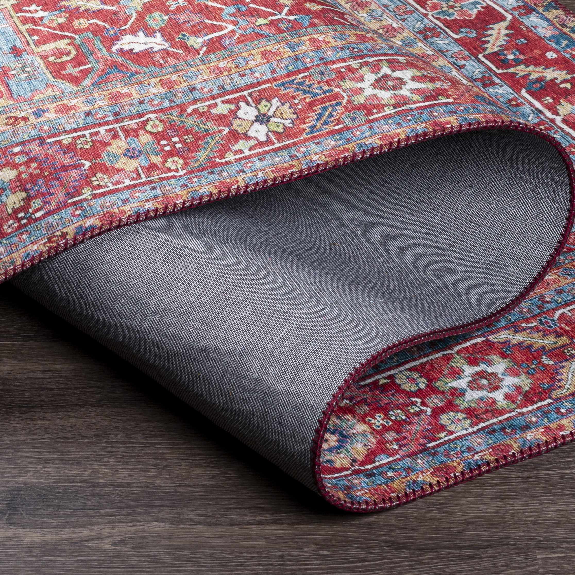 Pauline Red Medallion Performance Rug - Image 4