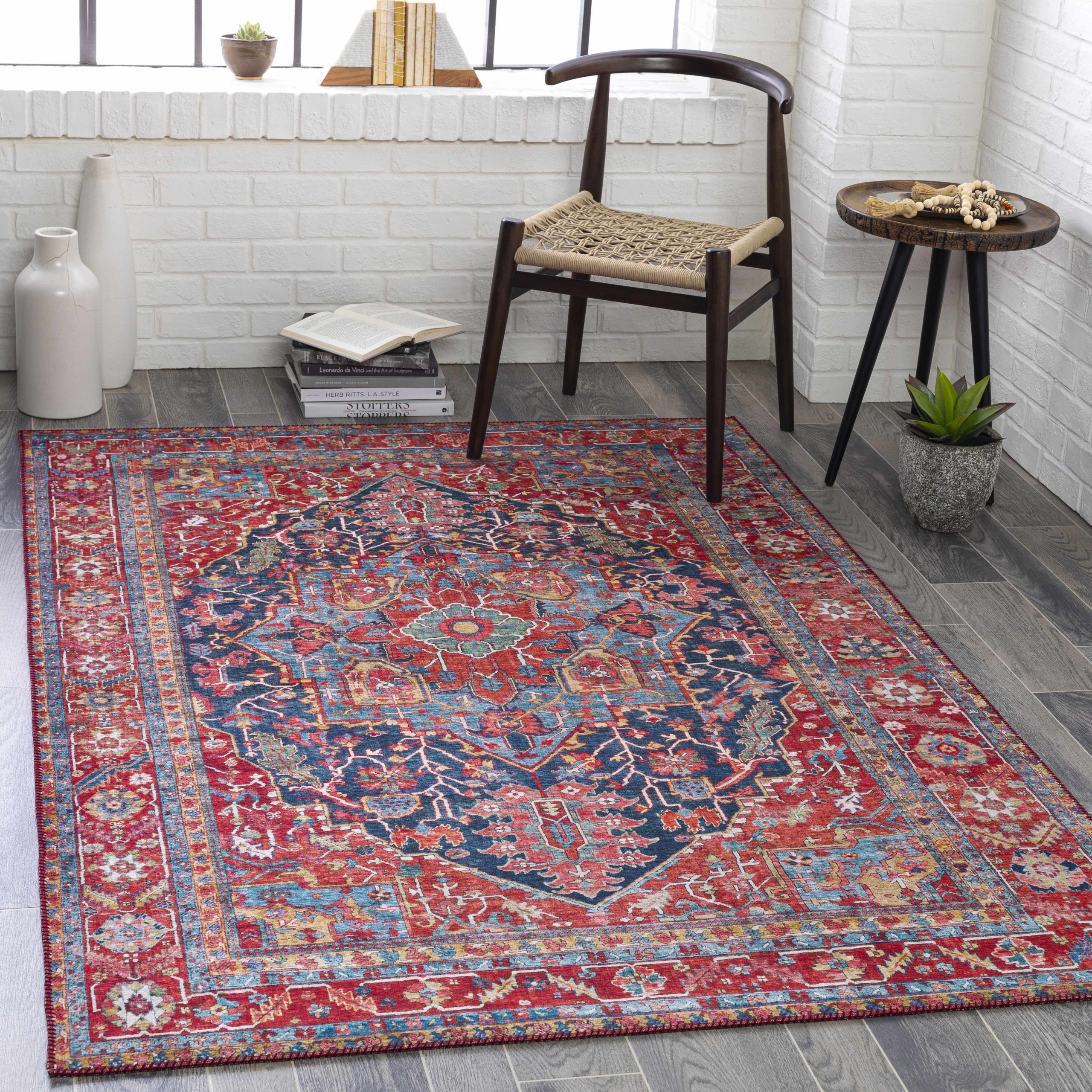 Pauline Red Medallion Performance Rug - Image 10