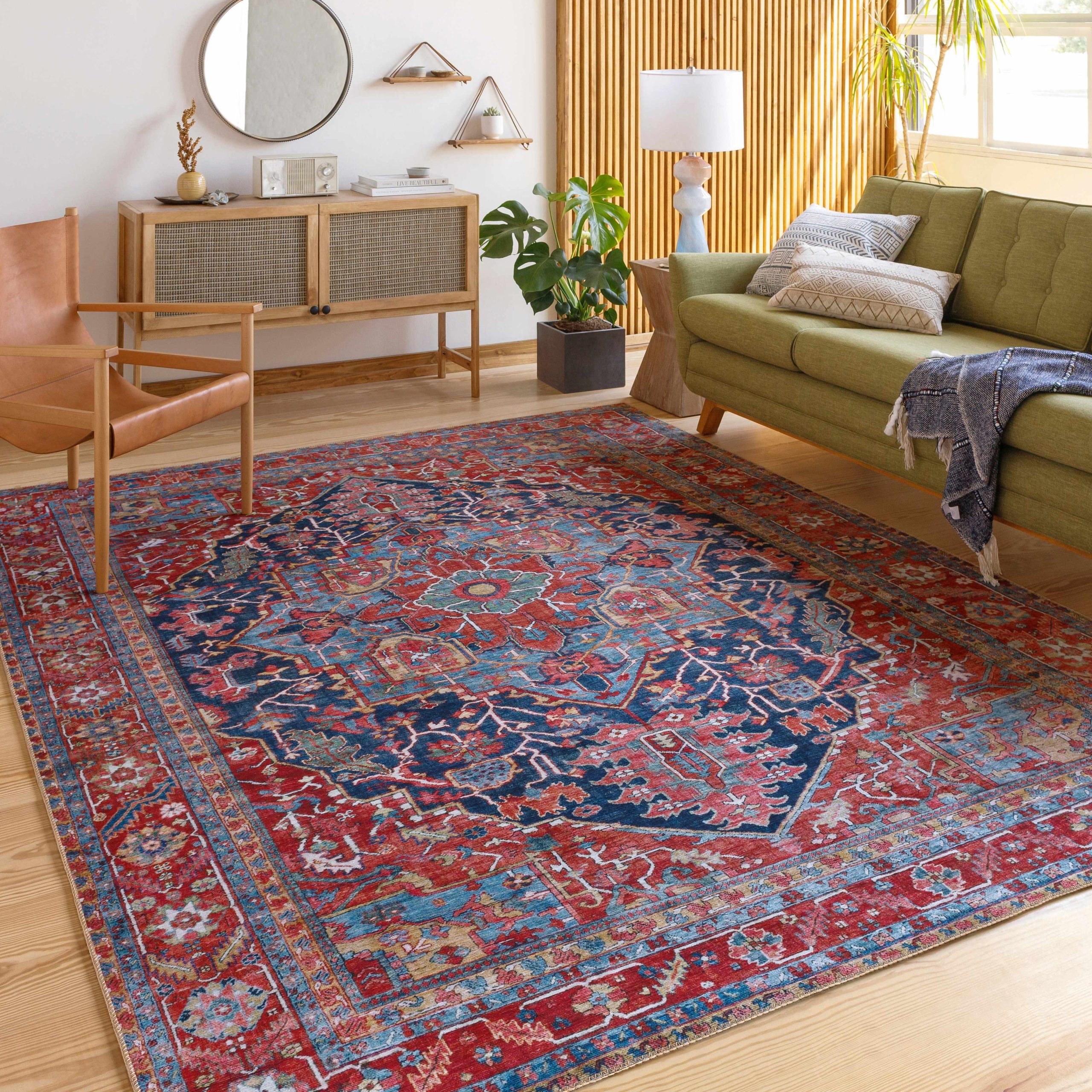 Pauline Red Medallion Performance Rug - Image 7