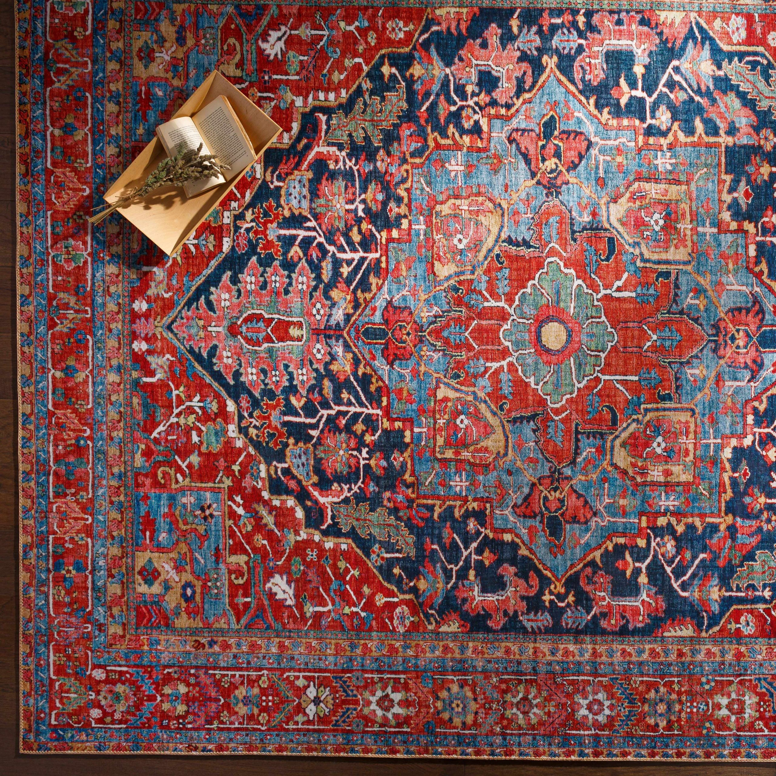 Pauline Red Medallion Performance Rug - Image 12