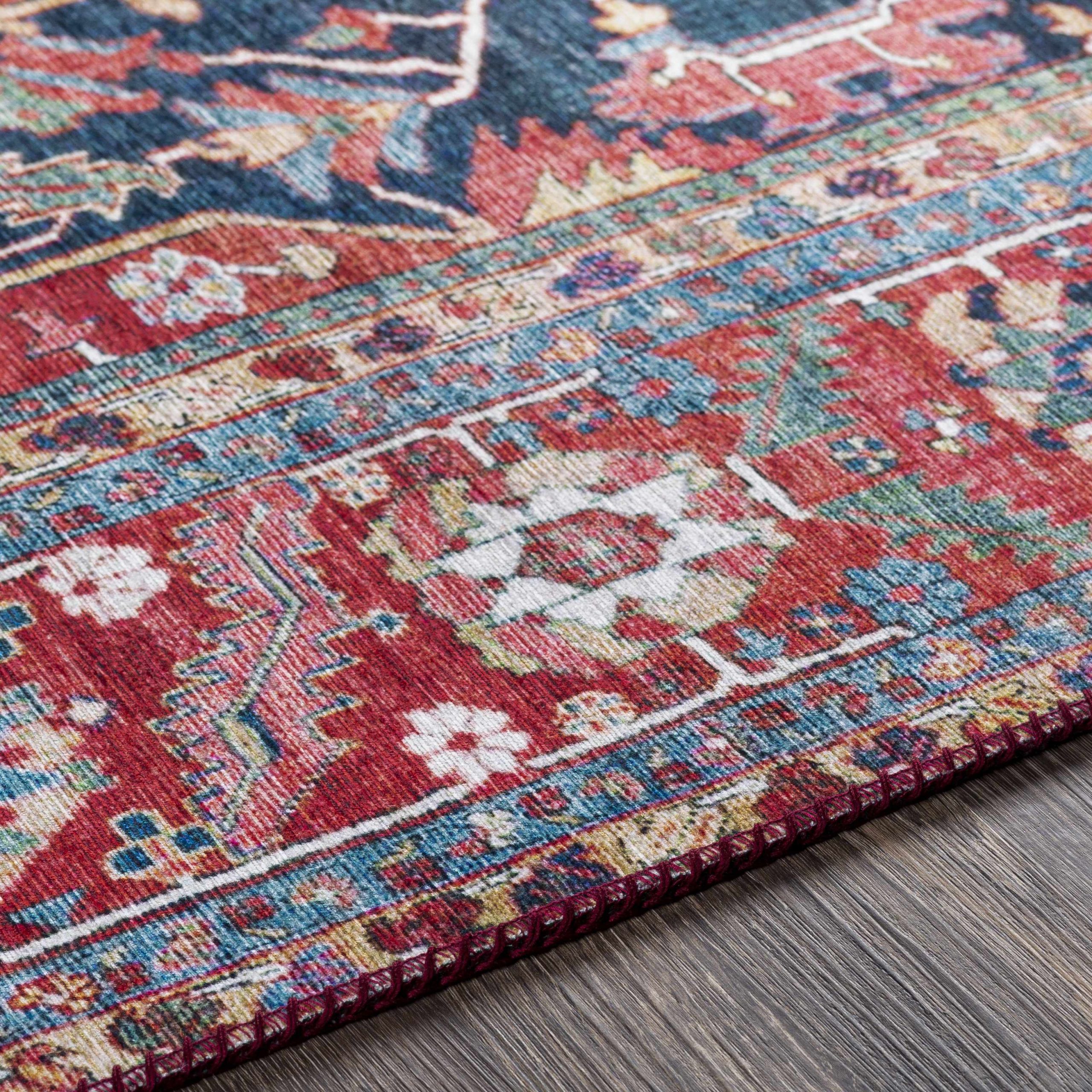 Pauline Red Medallion Performance Rug - Image 8