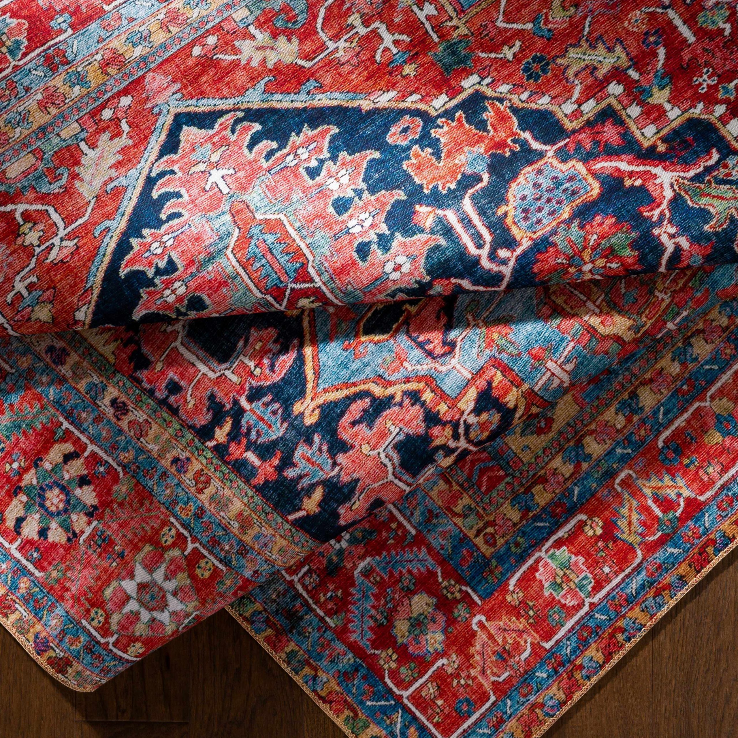 Pauline Red Medallion Performance Rug - Image 13