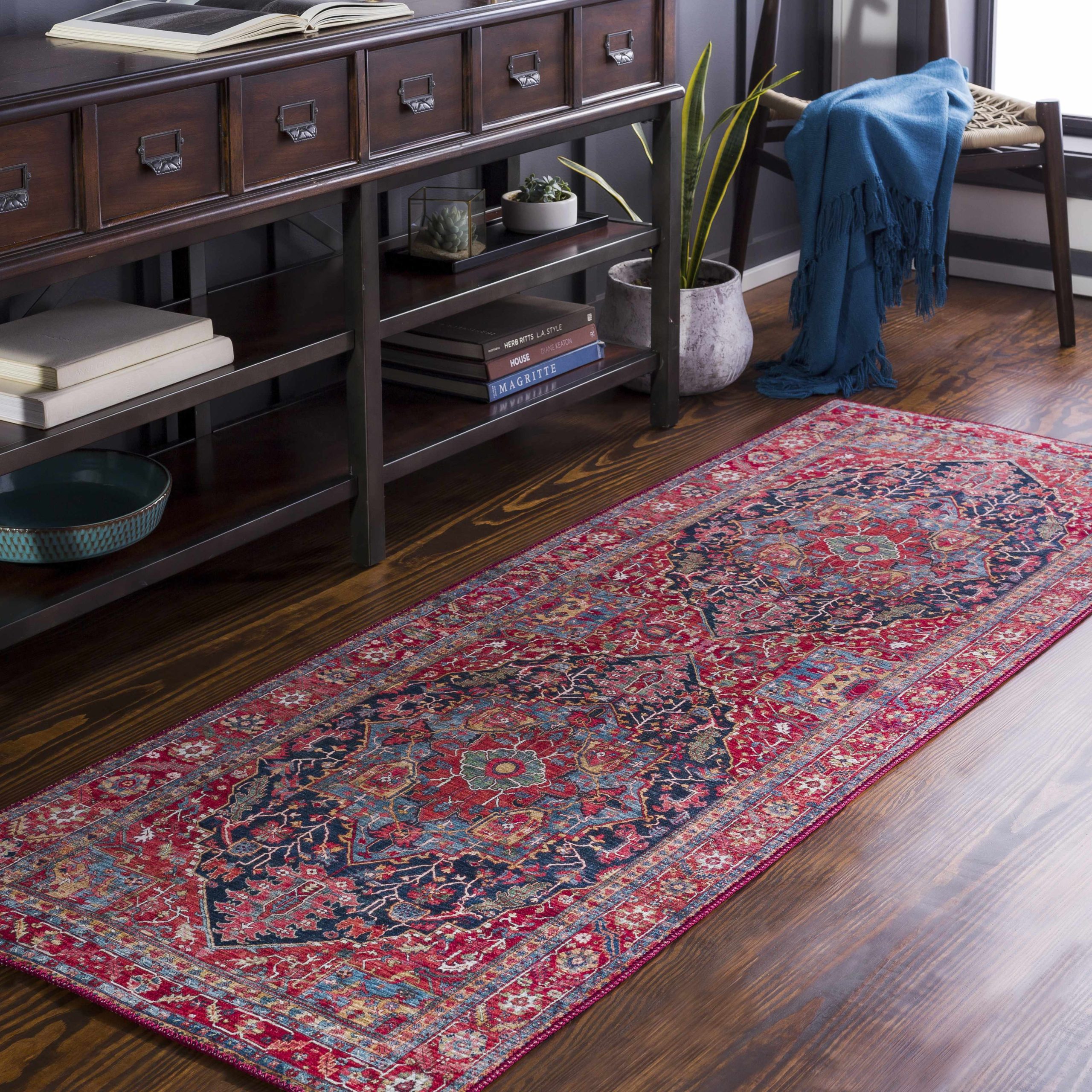 Pauline Red Medallion Performance Rug - Image 3